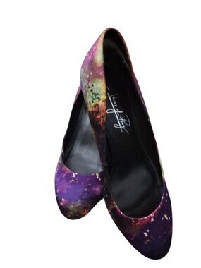 SHOES of PREY rainbow galaxy platform red heels pumps shoes cloth prom Grad 8.5